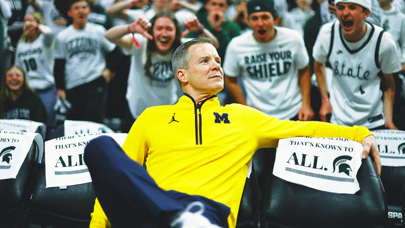 Michigan Coach Dusty May on Michigan State Fans: “No Way I’m Ducking This Smoke”